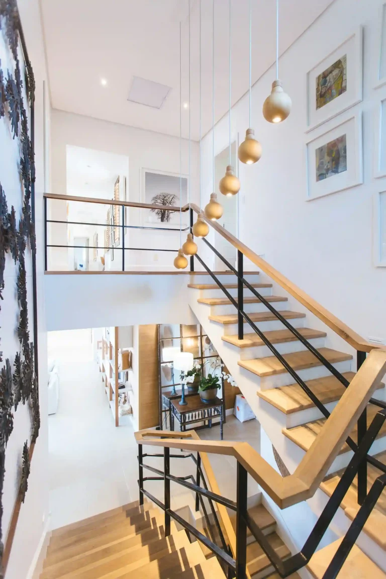Interior design services featuring a stylish staircase with modern design and luxury finishing
